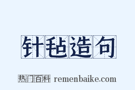 针毡造句是什么意思的图片